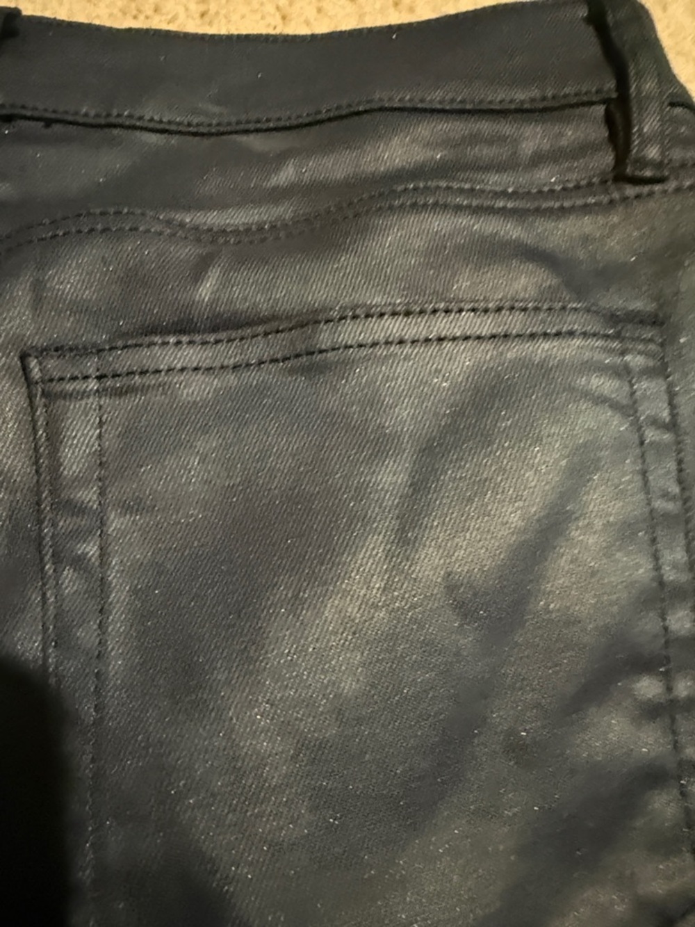LOFT Navy Coated Skinny Jeans - Picture 7 of 9